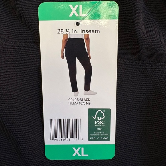 32 Degrees Cool Ladies' Lightweight Pull-On Pants, Black, XL, NWT - Picture 6 of 16